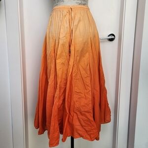Vintage Orange Maxi Skirt